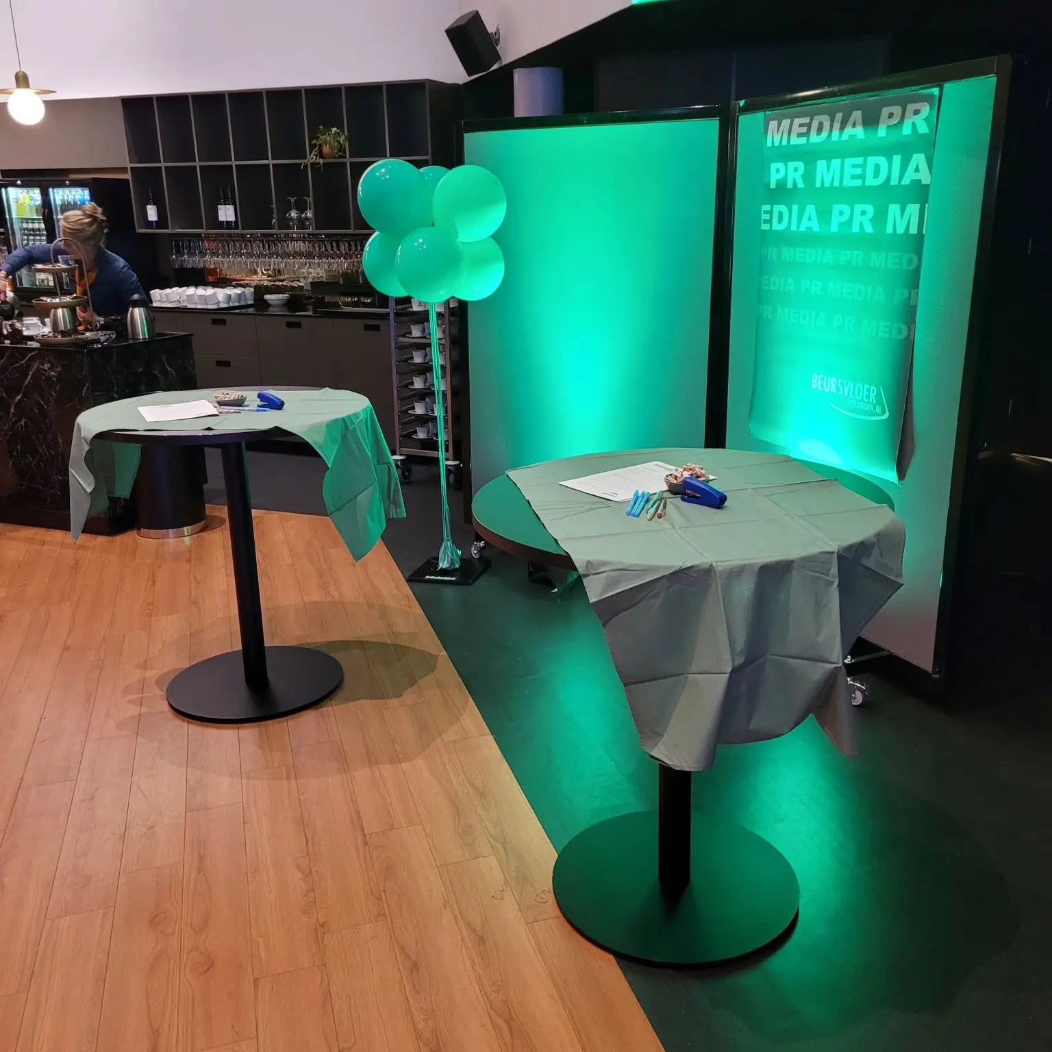 Onze stand op de beursvloer!